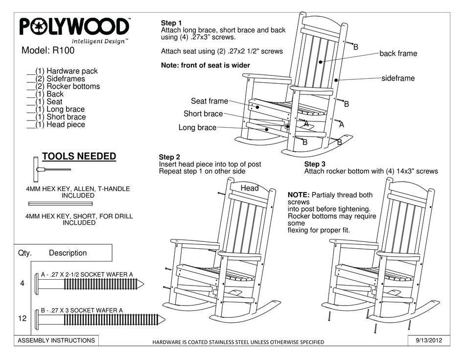 POLYWOOD R100 MANUAL Pdf Download ManualsLib