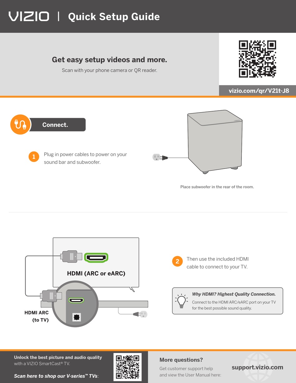 VIZIO V21TJ8 QUICK SETUP MANUAL Pdf Download ManualsLib