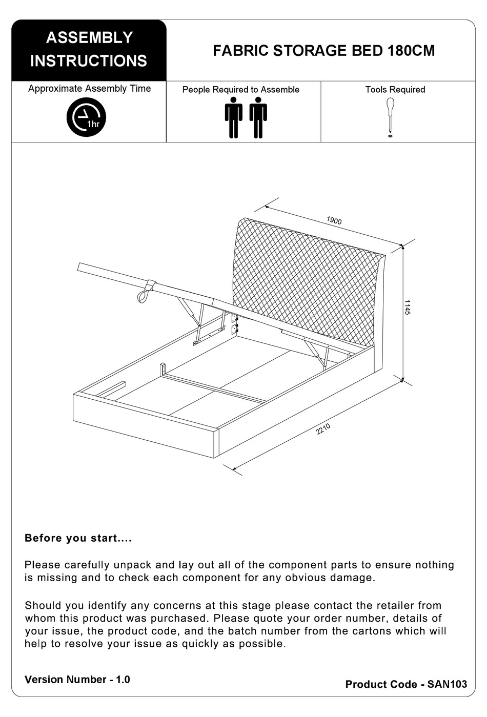 JULIAN BOWEN SAN103 ASSEMBLY INSTRUCTIONS MANUAL Pdf Download ManualsLib