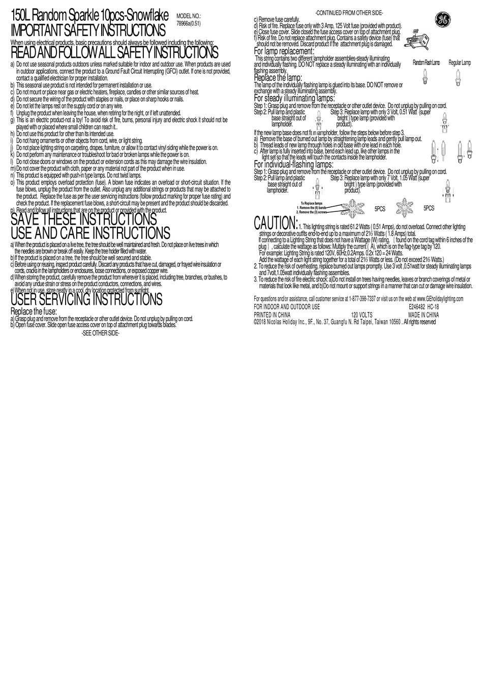 GE 78966A QUICK MANUAL Pdf Download ManualsLib