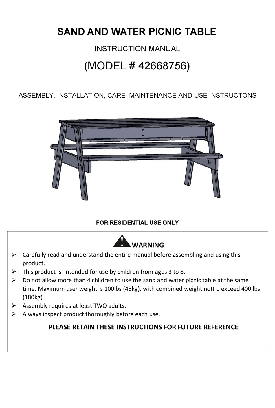 KMART 42668756 INSTRUCTION MANUAL Pdf Download ManualsLib
