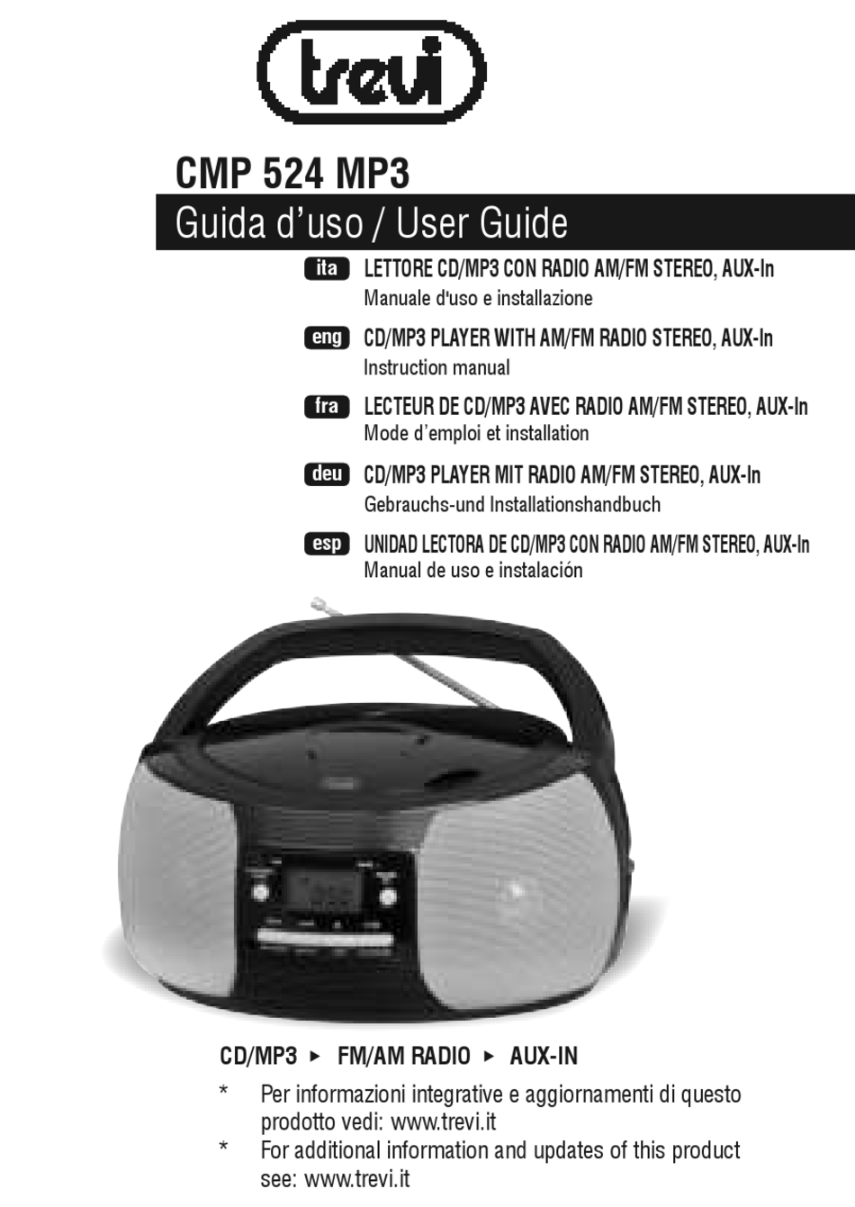 TREVI CMP 524 MP3 USER MANUAL Pdf Download ManualsLib