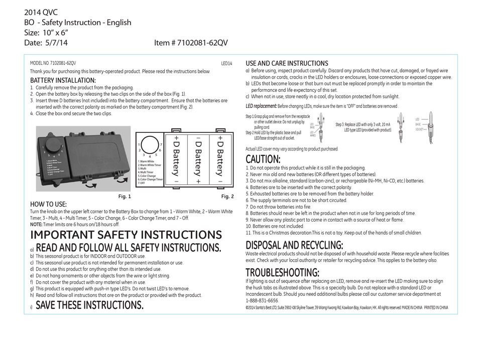 QVC 710208162QV QUICK MANUAL Pdf Download ManualsLib