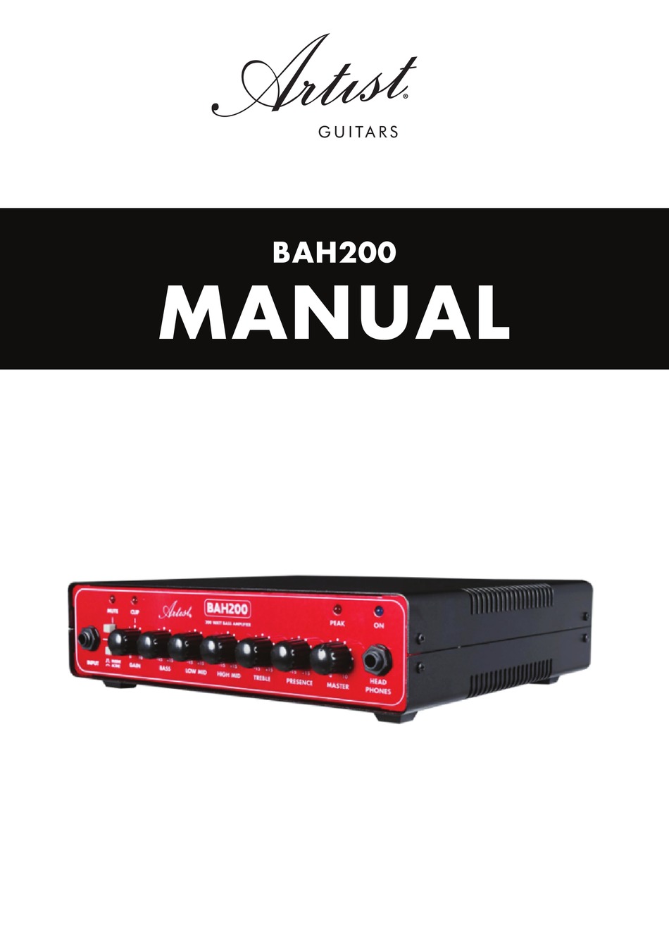 ARTIST GUITARS BAH200 MANUAL Pdf Download ManualsLib
