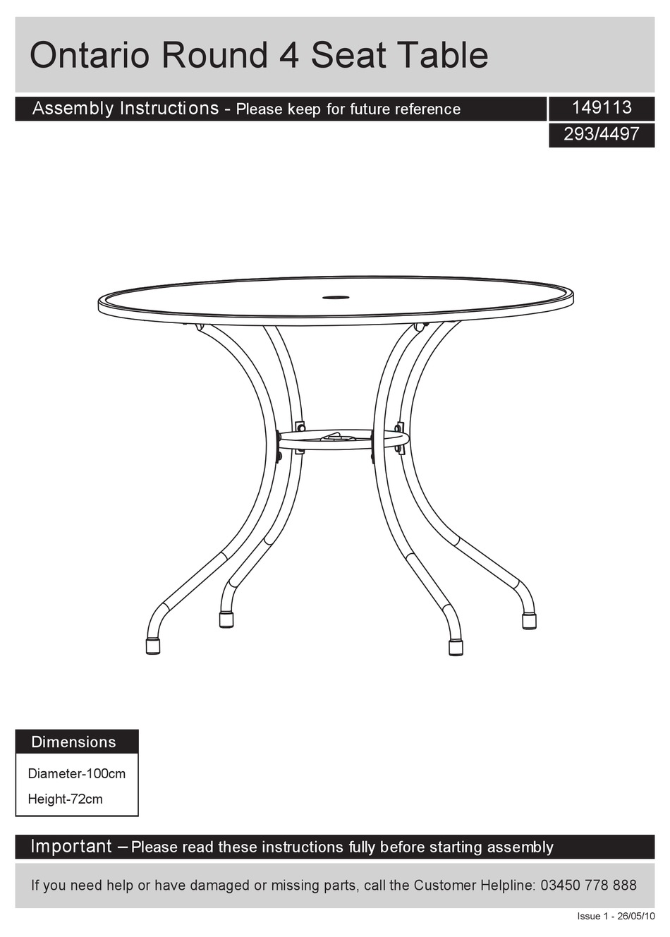 ARGOS 149113 ASSEMBLY INSTRUCTIONS Pdf Download ManualsLib