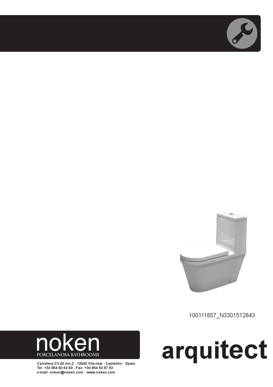 PORCELANOSA NOKEN ARQUITECT 100111657 MANUAL Pdf Download ManualsLib