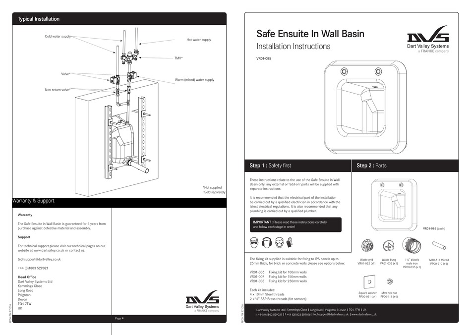 DVS VR01085 INSTALLATION INSTRUCTIONS Pdf Download ManualsLib