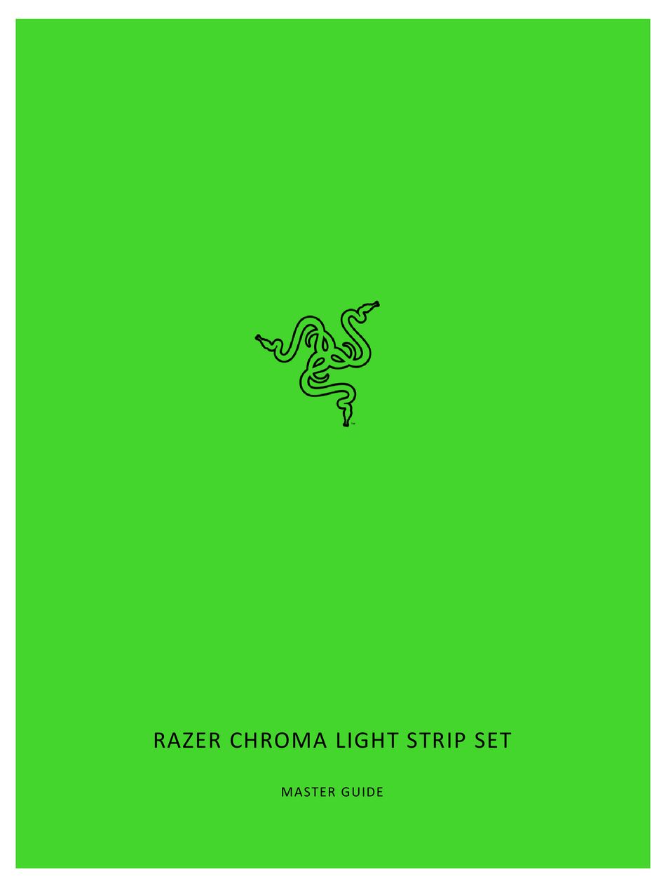 RAZER CHROMA LIGHT STRIP SET MASTER MANUAL Pdf Download | ManualsLib