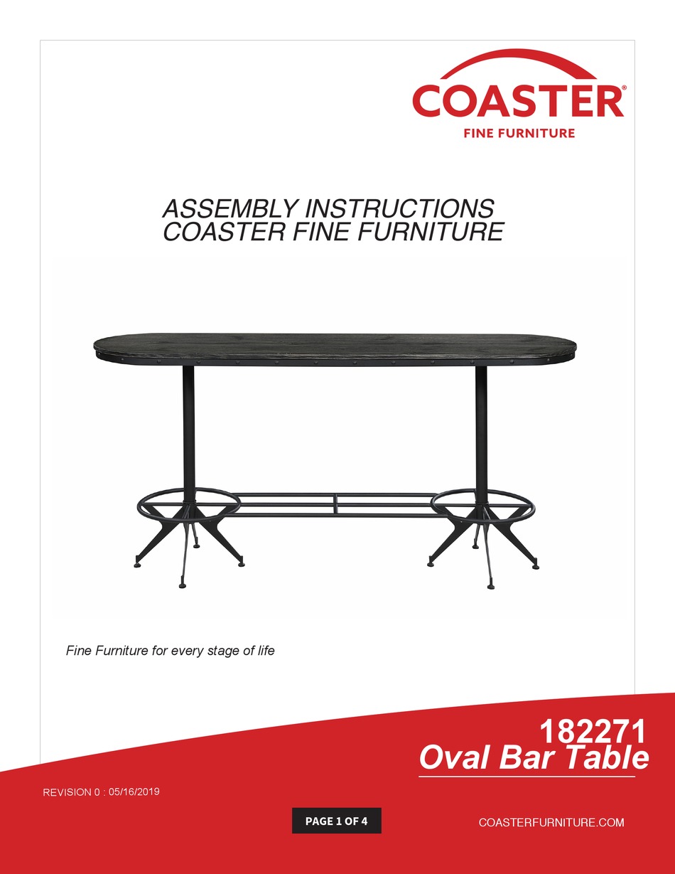 COASTER 182271 ASSEMBLY INSTRUCTIONS Pdf Download ManualsLib