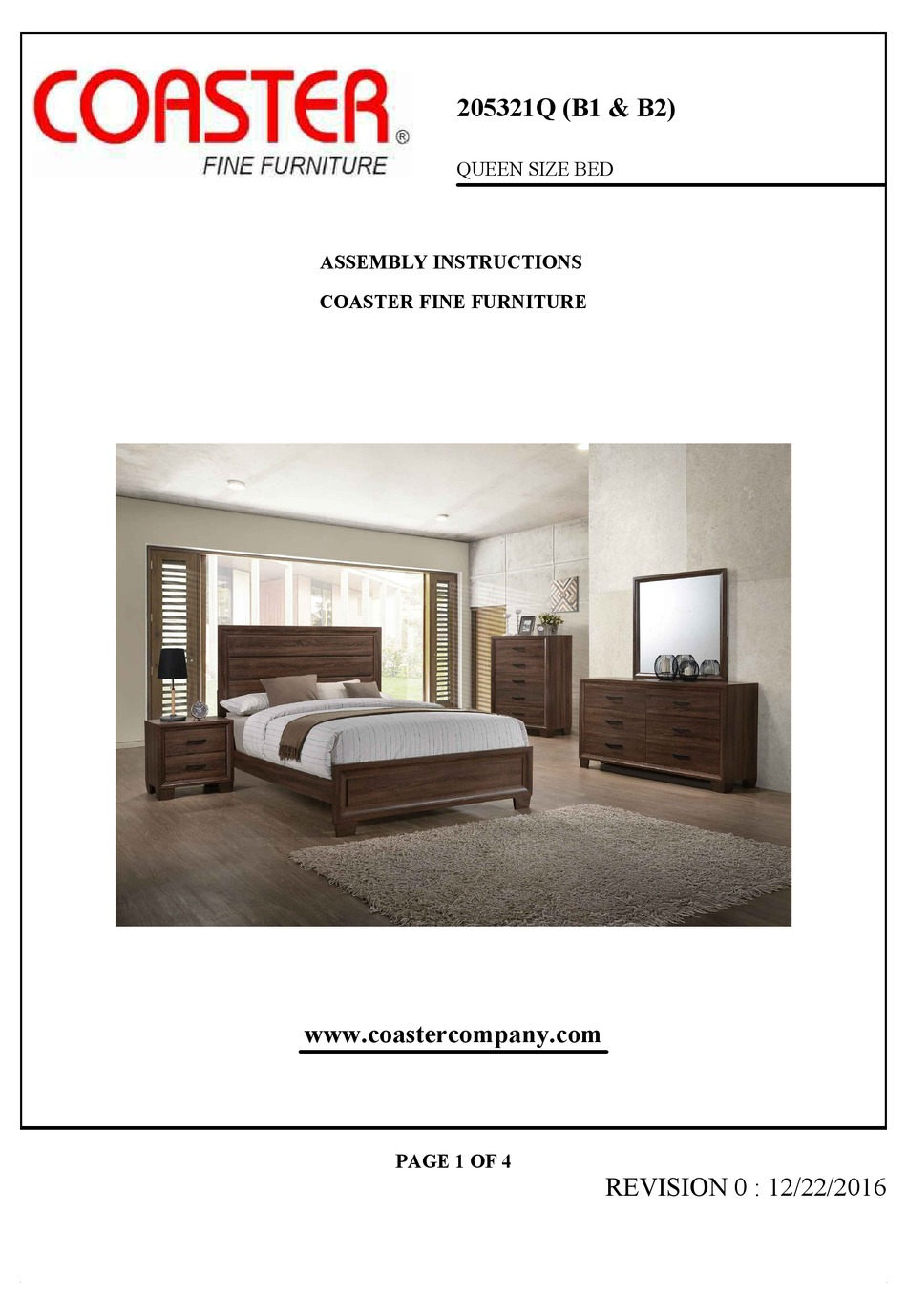 COASTER BRANDON 205321Q B1 ASSEMBLY INSTRUCTIONS Pdf Download ManualsLib