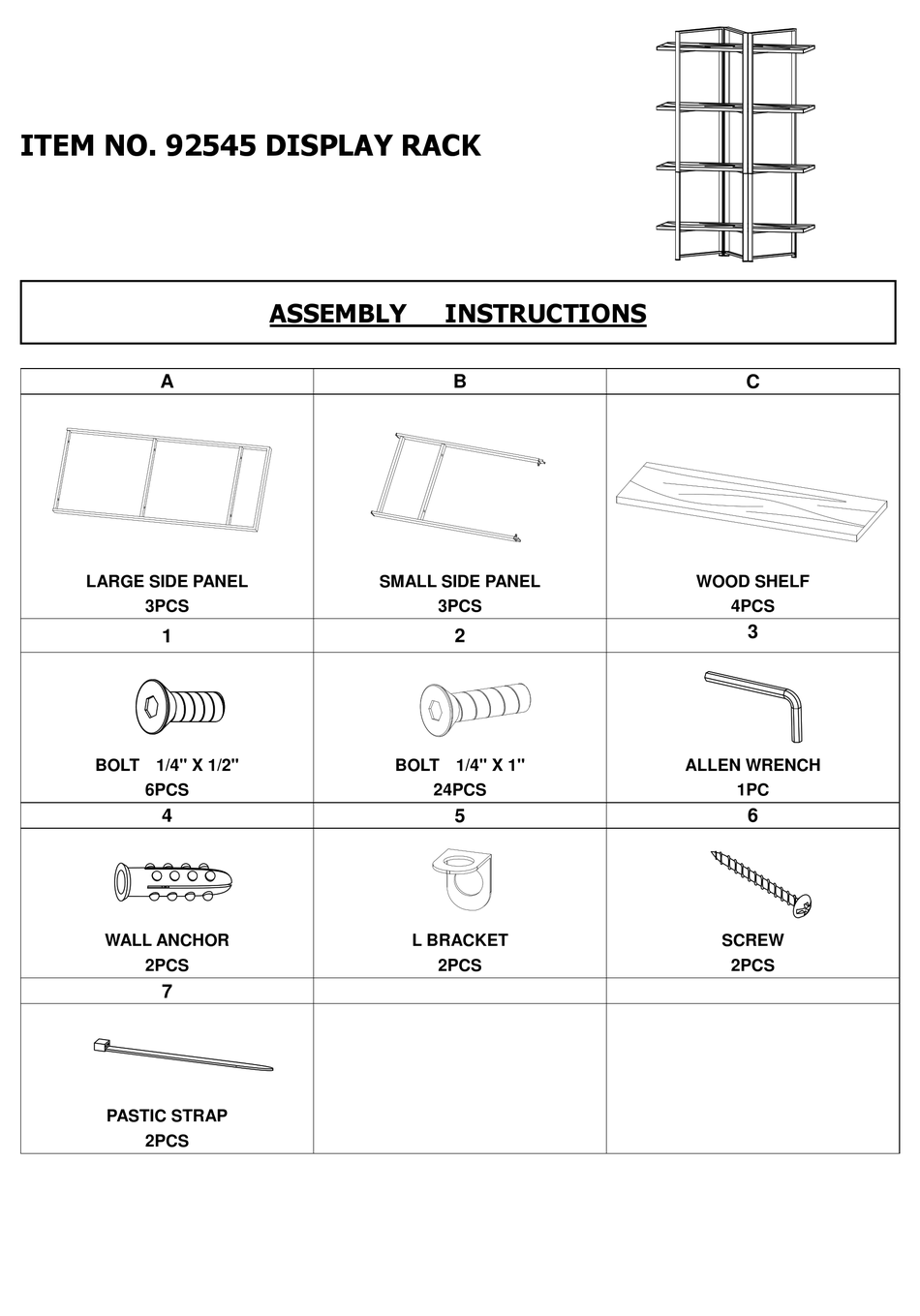 ACME LIBBY 92545 ASSEMBLY INSTRUCTIONS MANUAL Pdf Download ManualsLib