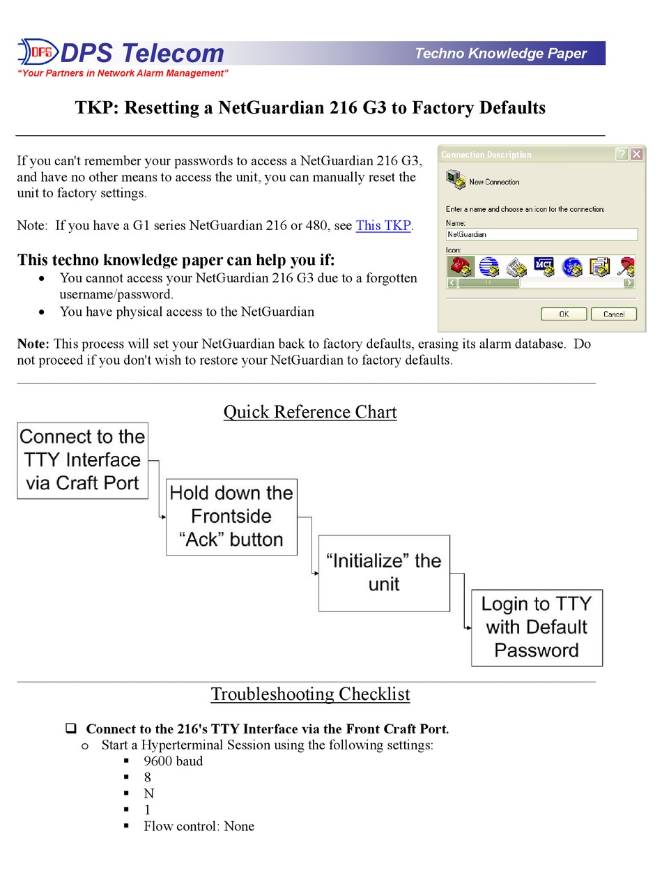 DPS NETGUARDIAN 216 G3 QUICK START MANUAL Pdf Download ManualsLib