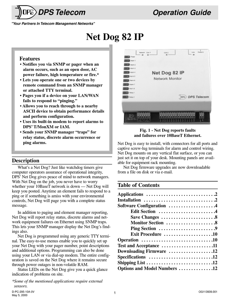 DPS NET DOG 82 IP OPERATION MANUAL Pdf Download ManualsLib