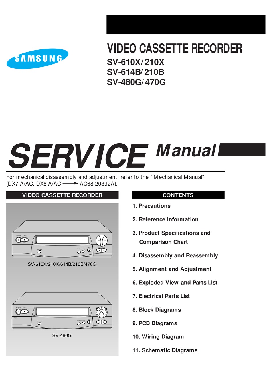 SAMSUNG SV-610X SERVICE MANUAL Pdf Download | ManualsLib