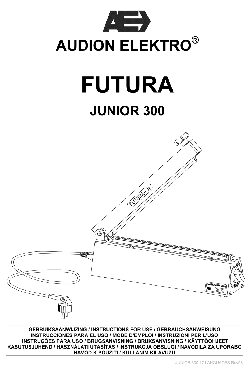 AUDION ELEKTRO FUTURA JUNIOR 300 INSTRUCTIONS FOR USE MANUAL Pdf