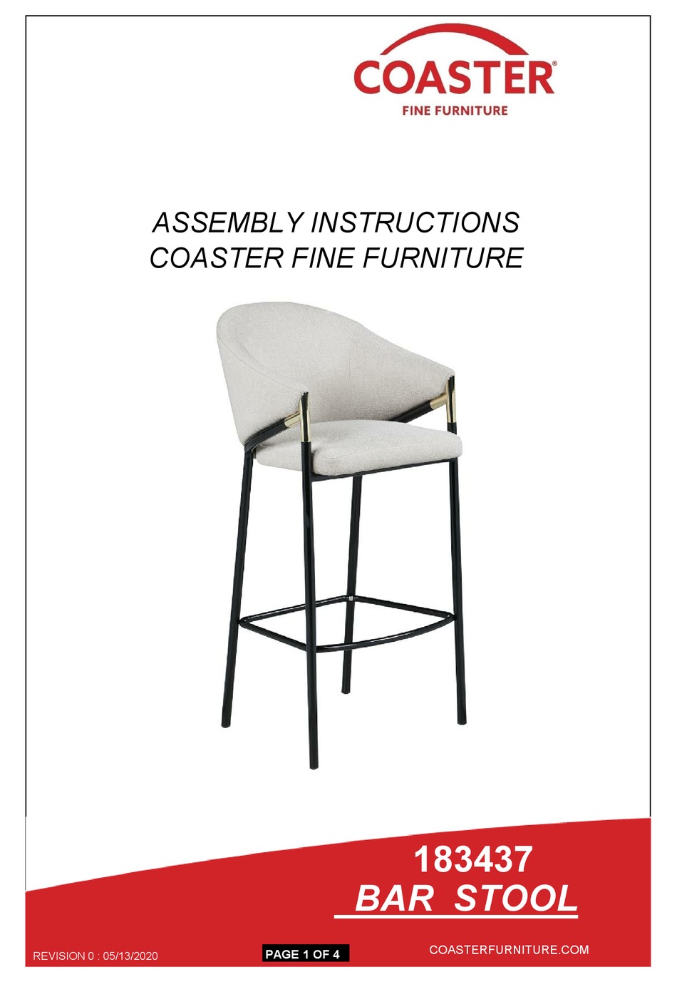COASTER 183437 ASSEMBLY INSTRUCTIONS MANUAL Pdf Download ManualsLib
