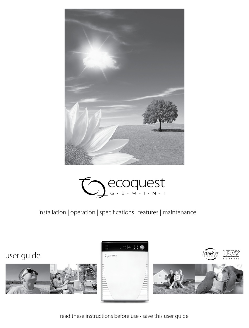 ECOQUEST GEMINI USER MANUAL Pdf Download ManualsLib