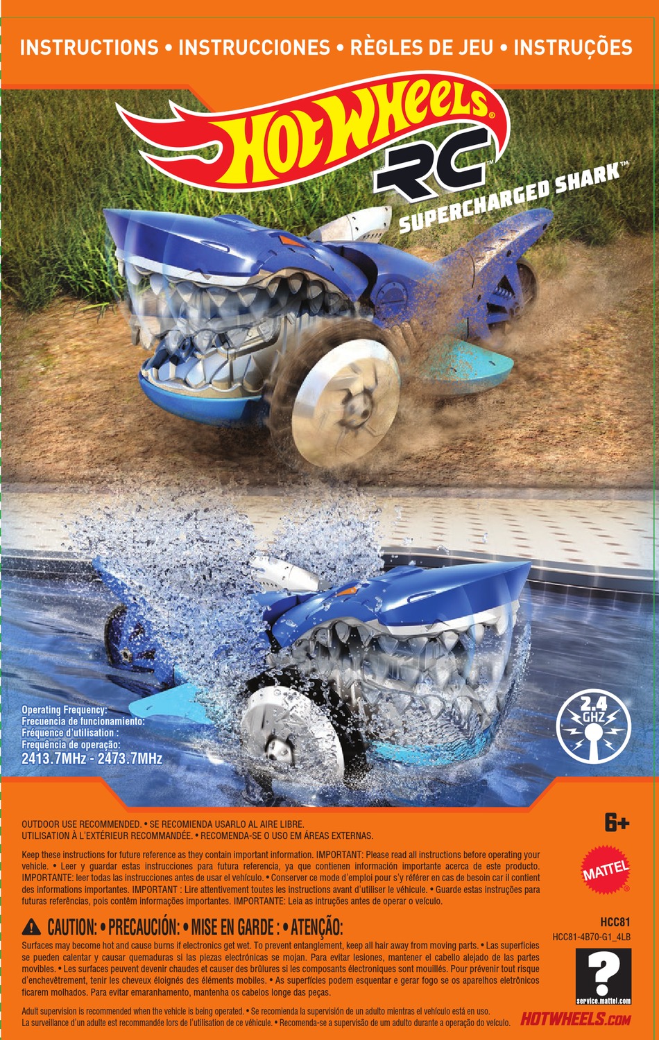 MATTEL HOTWHEELS RC SUPERCHARGED SHARK HCC81 INSTRUCTIONS MANUAL Pdf