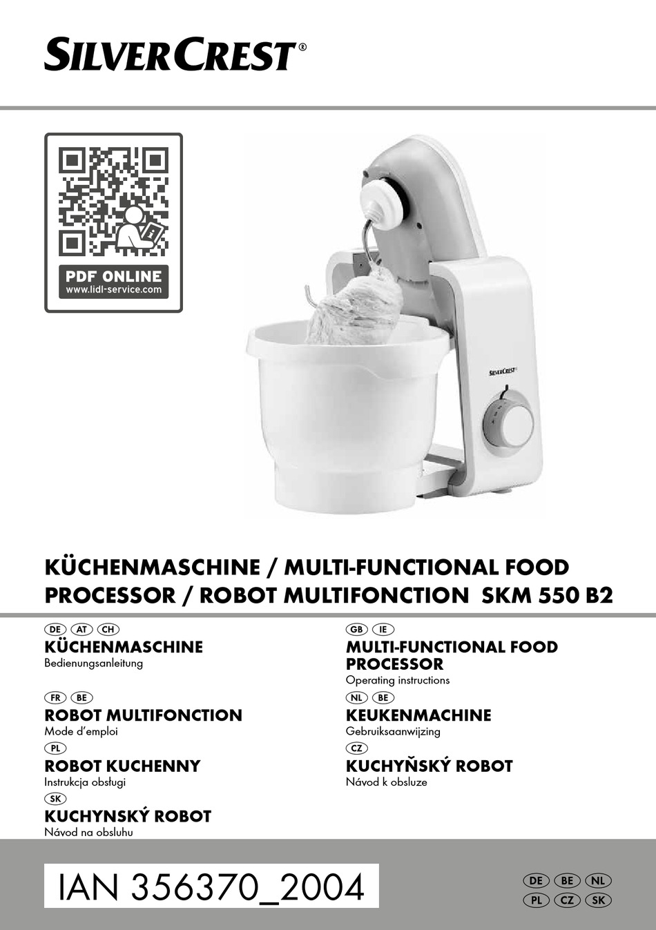 SILVERCREST SKM 550 B2 OPERATING INSTRUCTIONS MANUAL Pdf Download ...