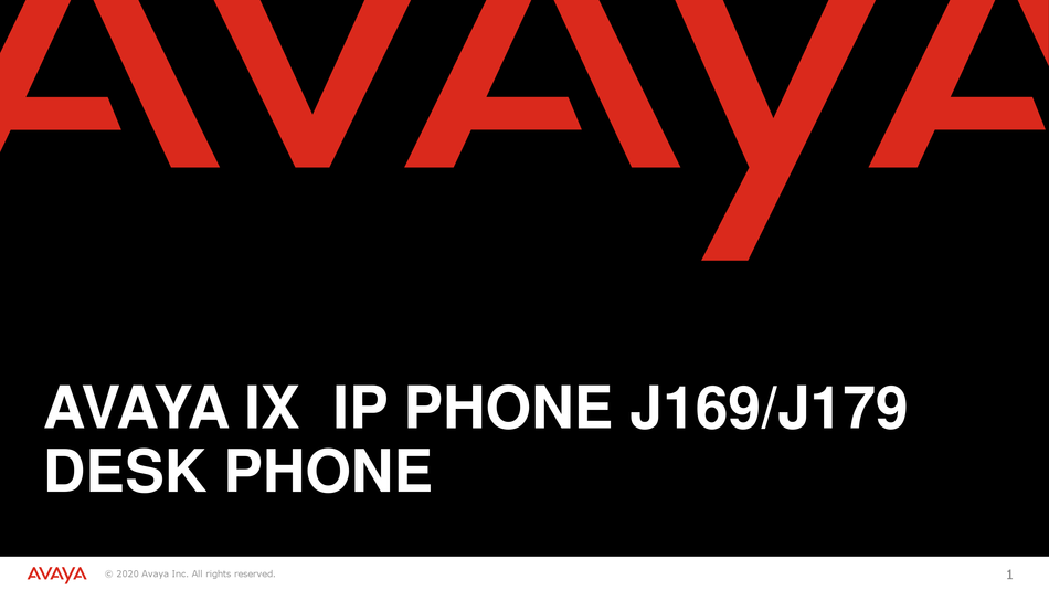 AVAYA J169 MANUAL Pdf Download | ManualsLib