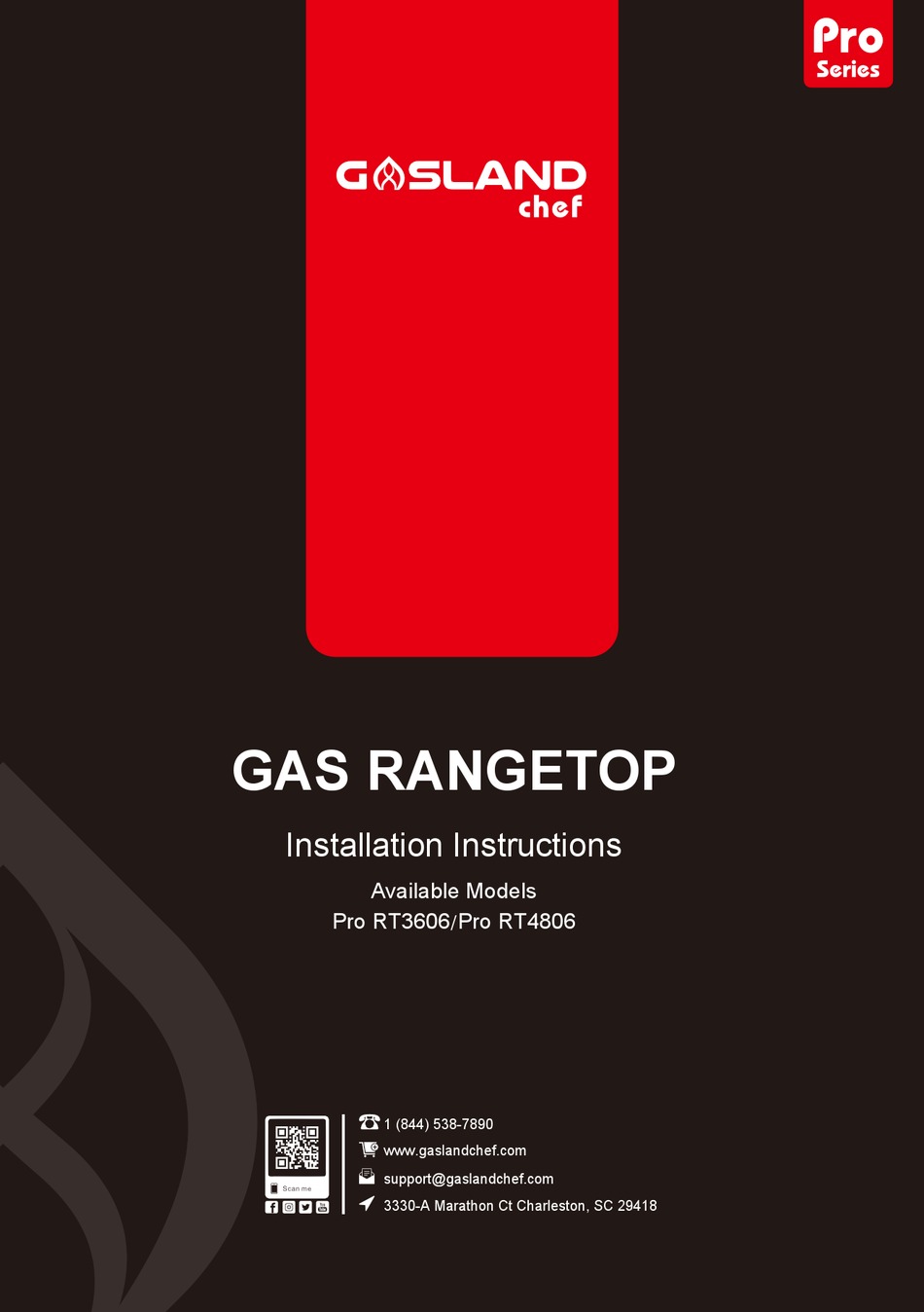 GASLAND CHEF PRO SERIES INSTALLATION INSTRUCTIONS MANUAL Pdf Download
