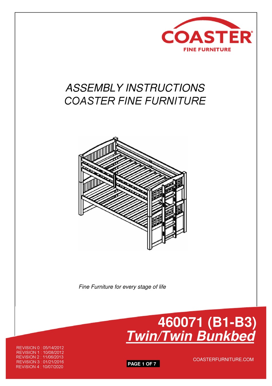 COASTER 460071 ASSEMBLY INSTRUCTIONS MANUAL Pdf Download ManualsLib
