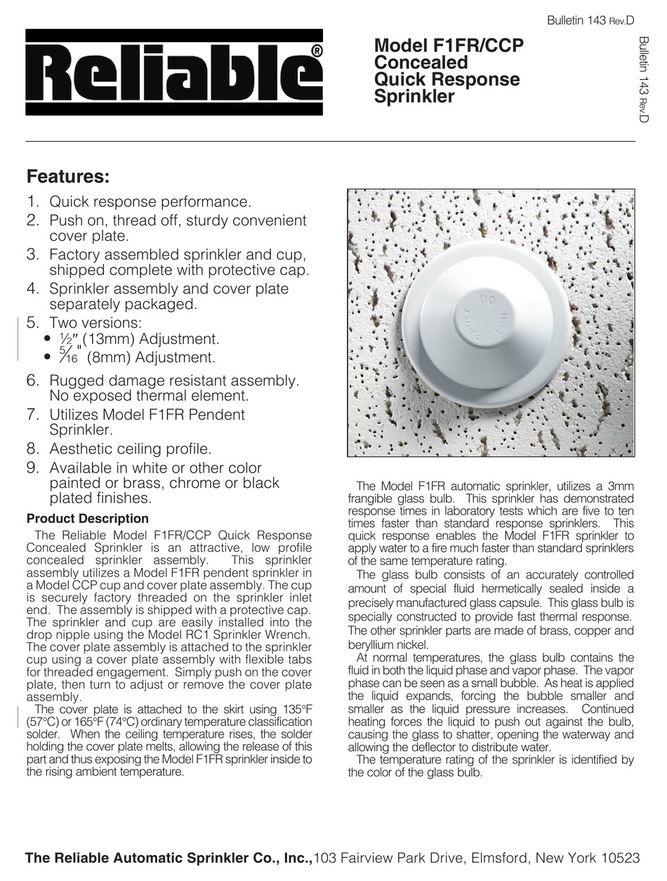 RELIABLE F1FR QUICK START MANUAL Pdf Download ManualsLib