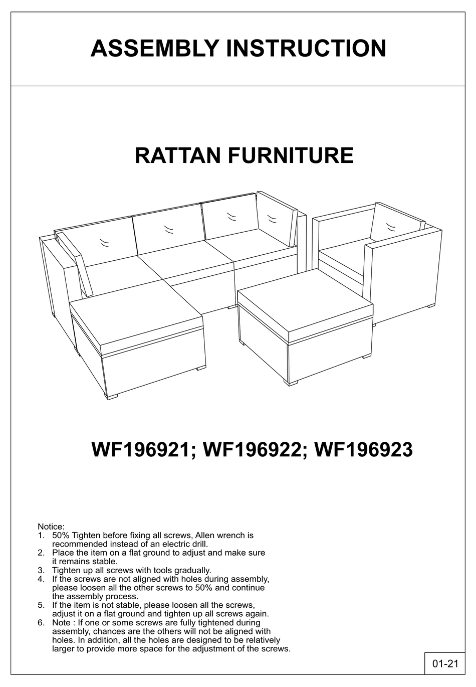 LOWE'S WF196921 ASSEMBLY INSTRUCTION MANUAL Pdf Download ManualsLib
