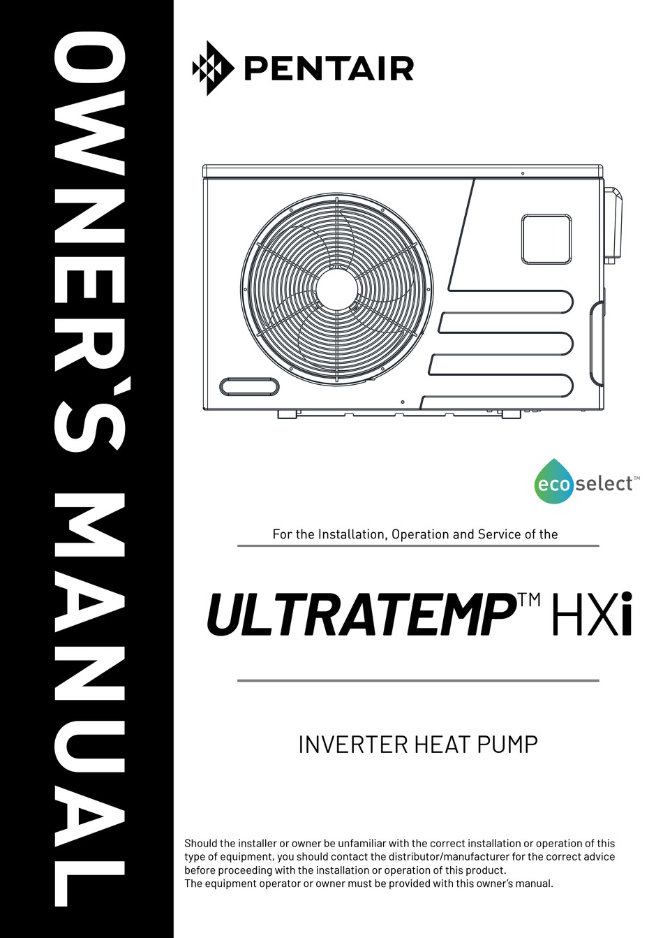 PENTAIR ULTRATEMP HXI OWNER'S MANUAL Pdf Download | ManualsLib