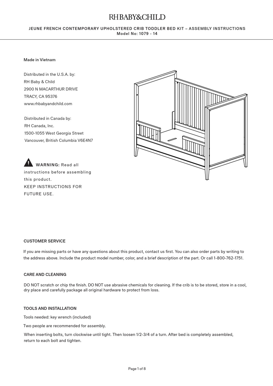 RH BABY&CHILD 107914 ASSEMBLY INSTRUCTIONS MANUAL Pdf Download