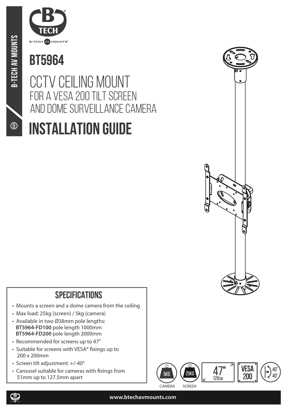 BTECH BT5964 INSTALLATION MANUAL Pdf Download | ManualsLib