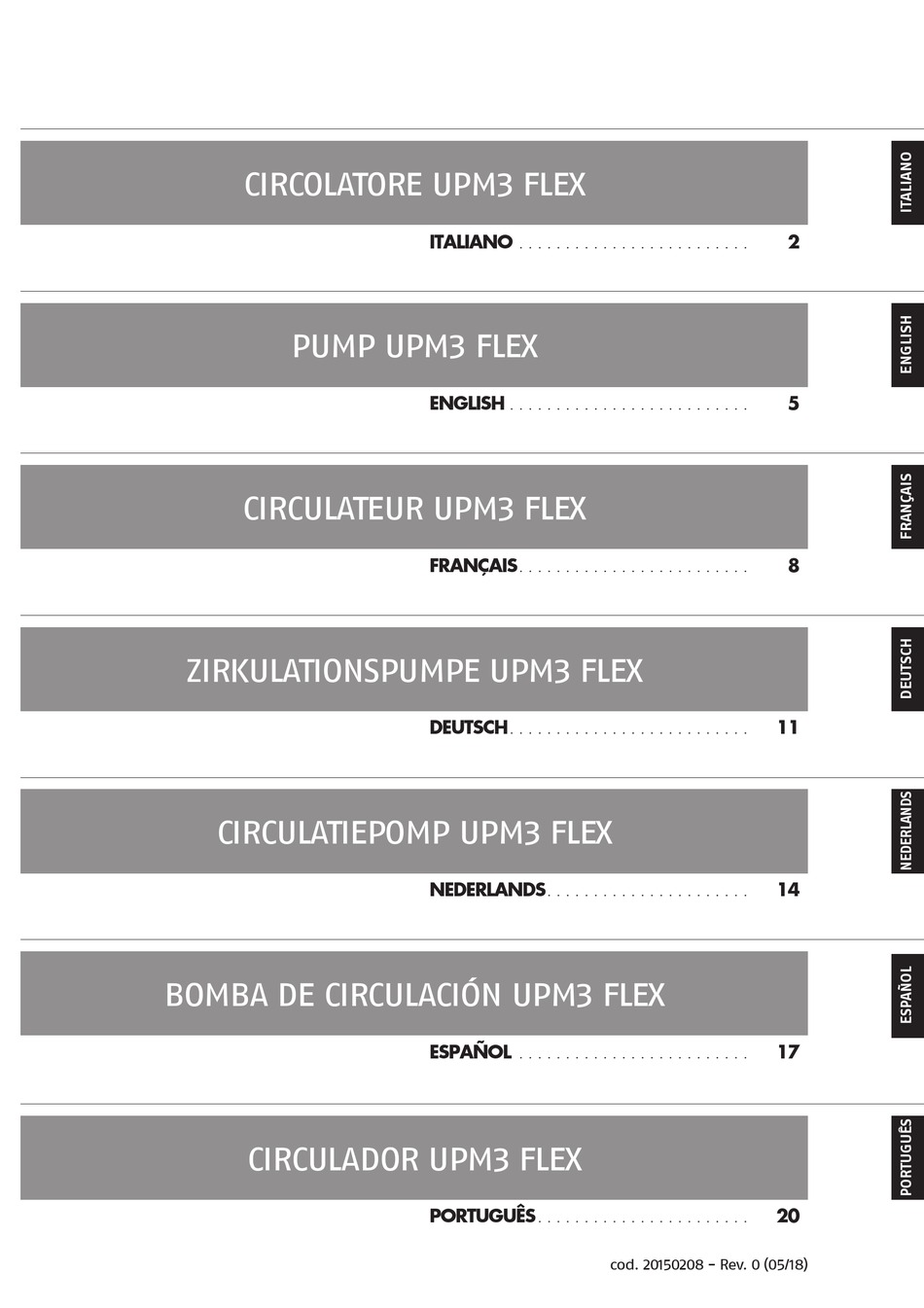 GRUNDFOS UPM3 FLE QUICK START MANUAL Pdf Download | ManualsLib