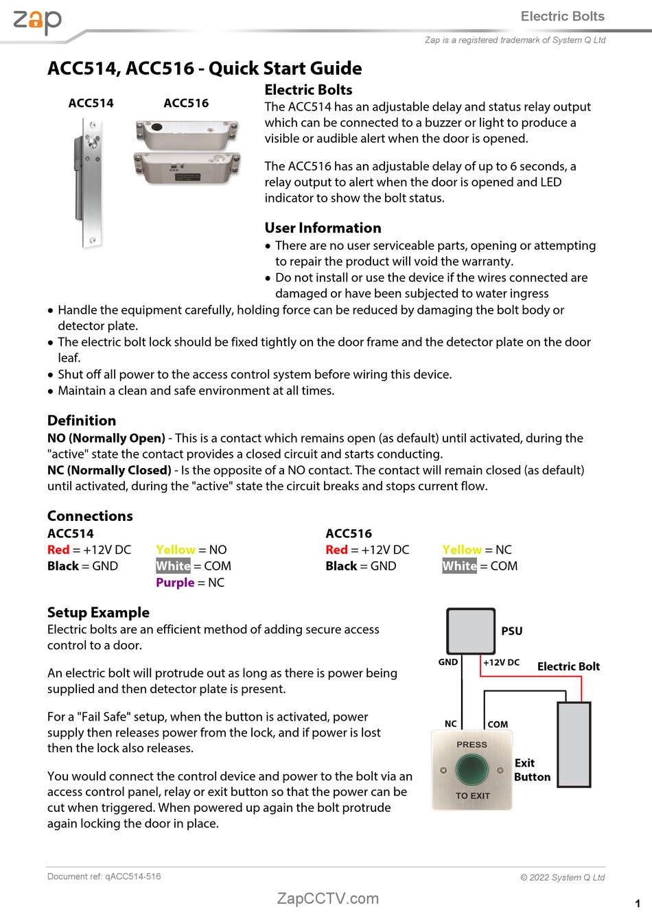 ZAP ACC514 QUICK START MANUAL Pdf Download ManualsLib