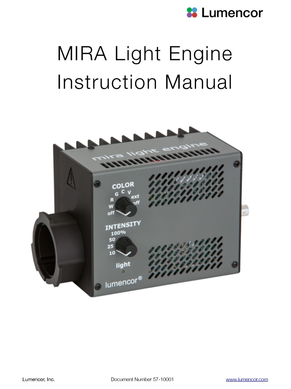 LUMENCOR MIRA INSTRUCTION MANUAL Pdf Download ManualsLib