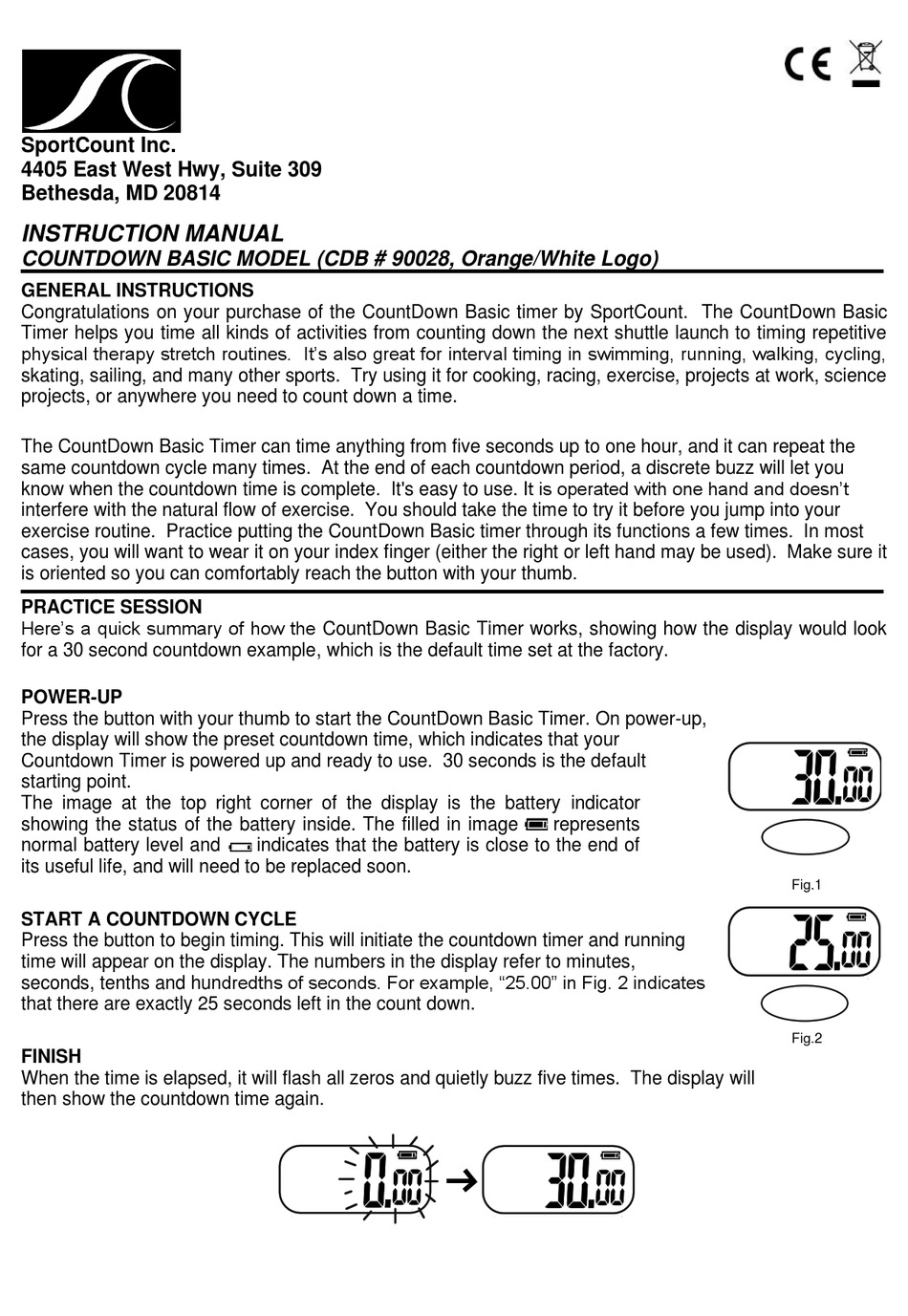 SPORTCOUNT PC110 INSTRUCTION MANUAL Pdf Download ManualsLib