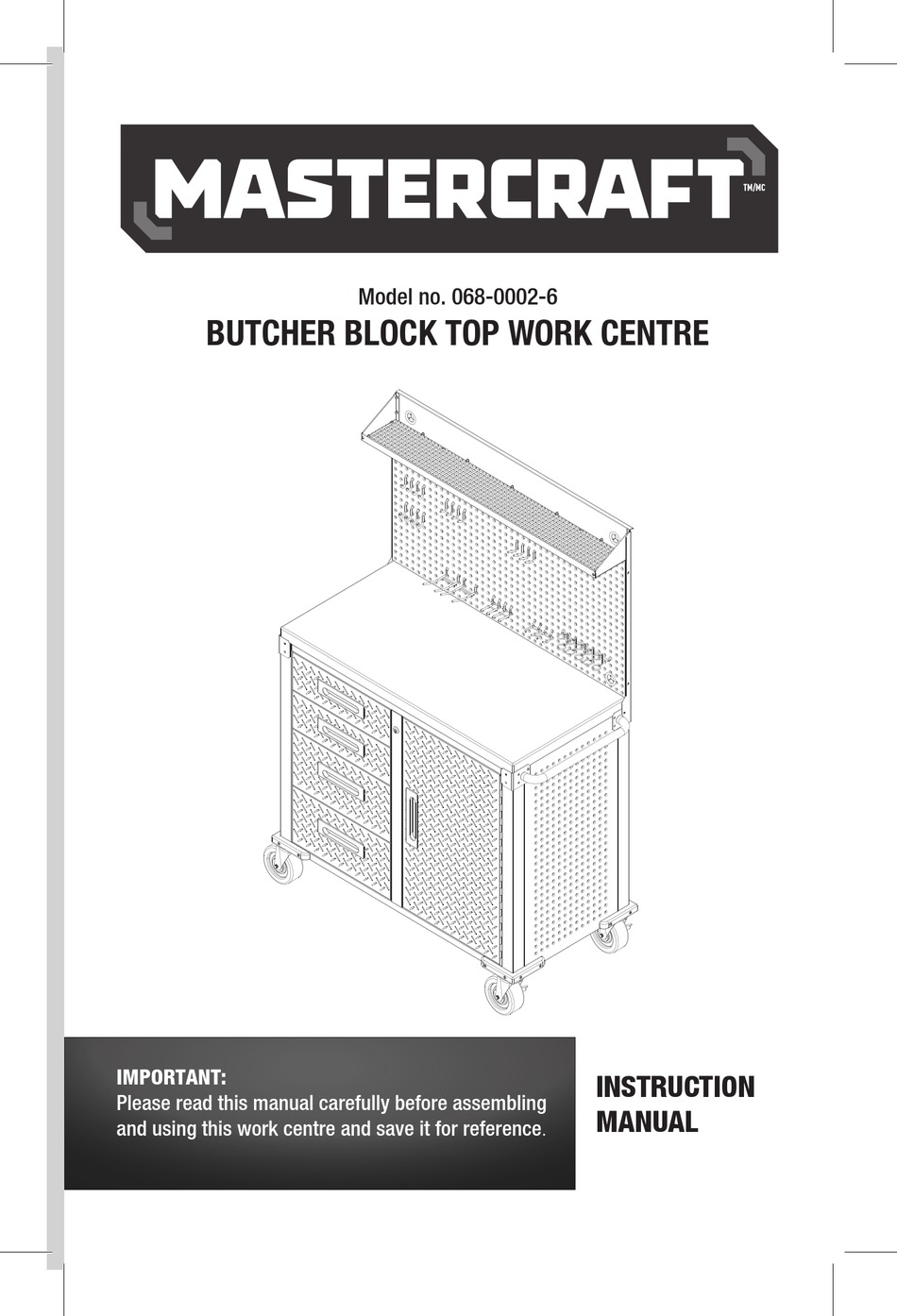 MASTERCRAFT 06800026 INSTRUCTION MANUAL Pdf Download ManualsLib