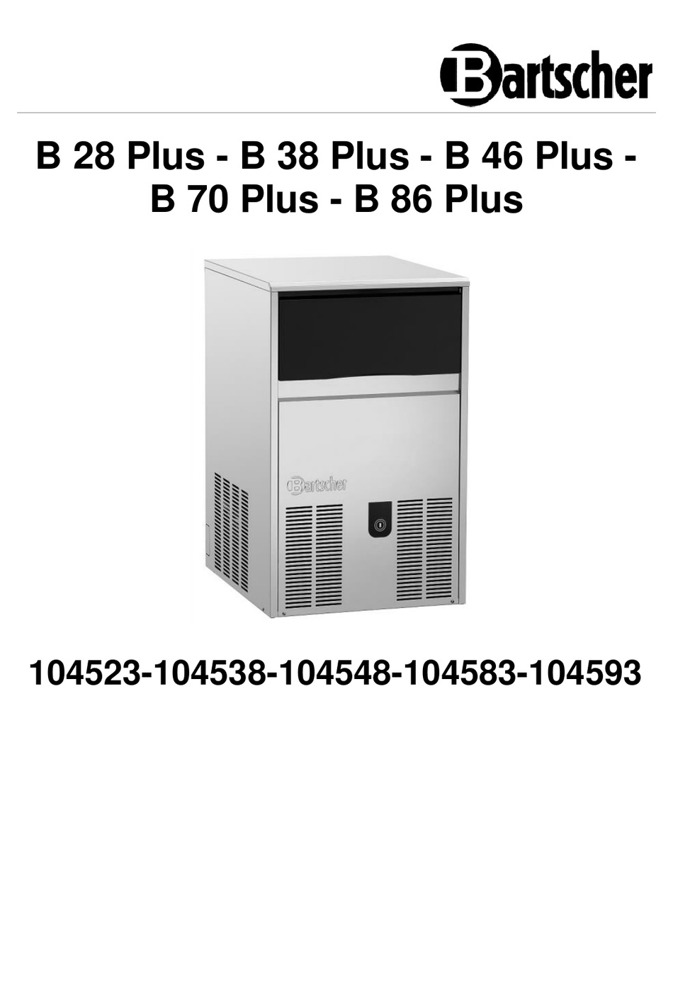 BARTSCHER B 28 PLUS MANUAL Pdf Download | ManualsLib