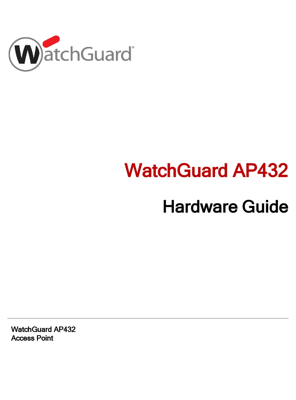 WATCHGUARD AP432 HARDWARE MANUAL Pdf Download ManualsLib