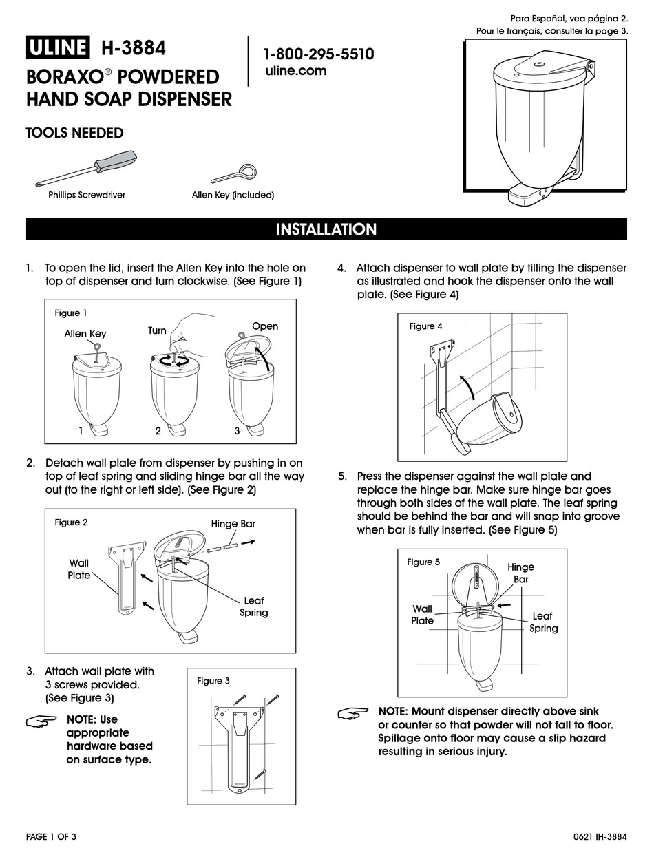 ULINE BORAXO H3884 MANUAL Pdf Download ManualsLib