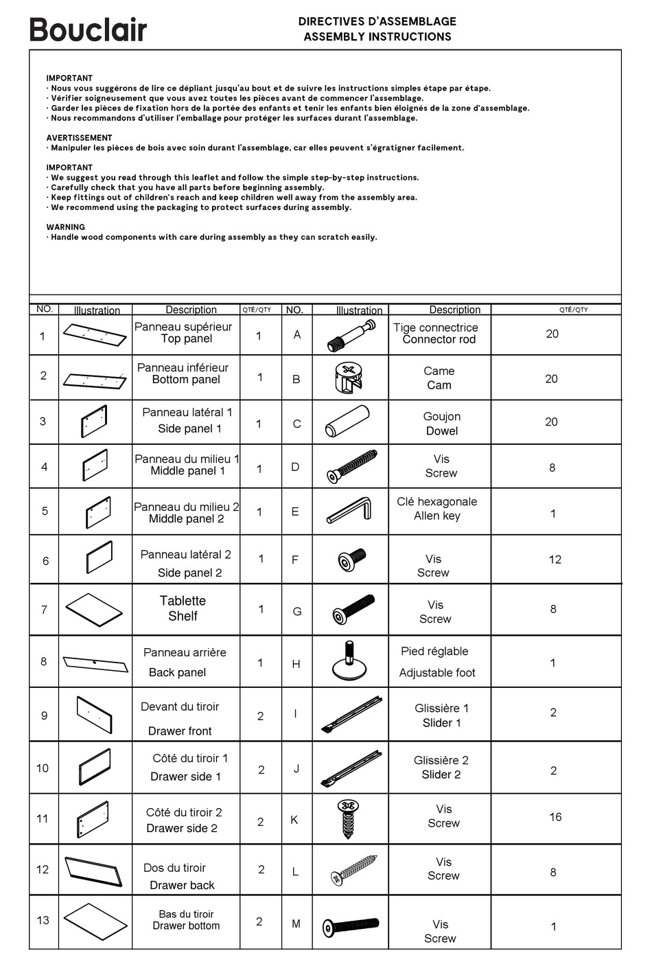 BOUCLAIR 9393832 ASSEMBLY INSTRUCTIONS MANUAL Pdf Download ManualsLib