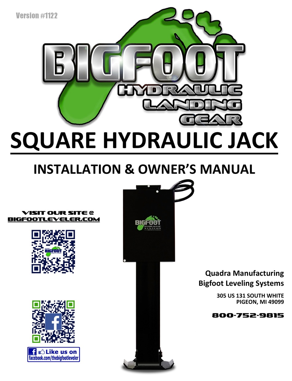 BIGFOOT 8K INSTALLATION & OWNER'S MANUAL Pdf Download ManualsLib