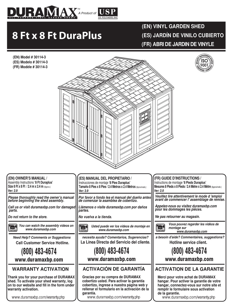 USP DURAMAX 301143 OWNER'S MANUAL Pdf Download ManualsLib