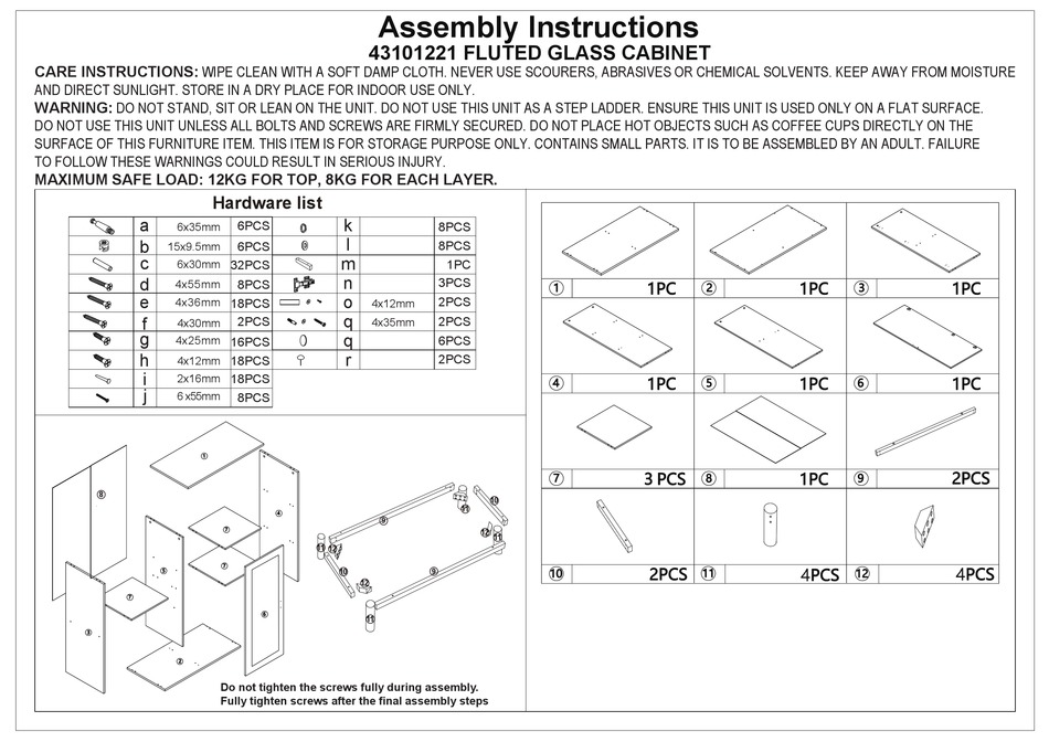KMART 43101221 ASSEMBLY INSTRUCTIONS Pdf Download ManualsLib