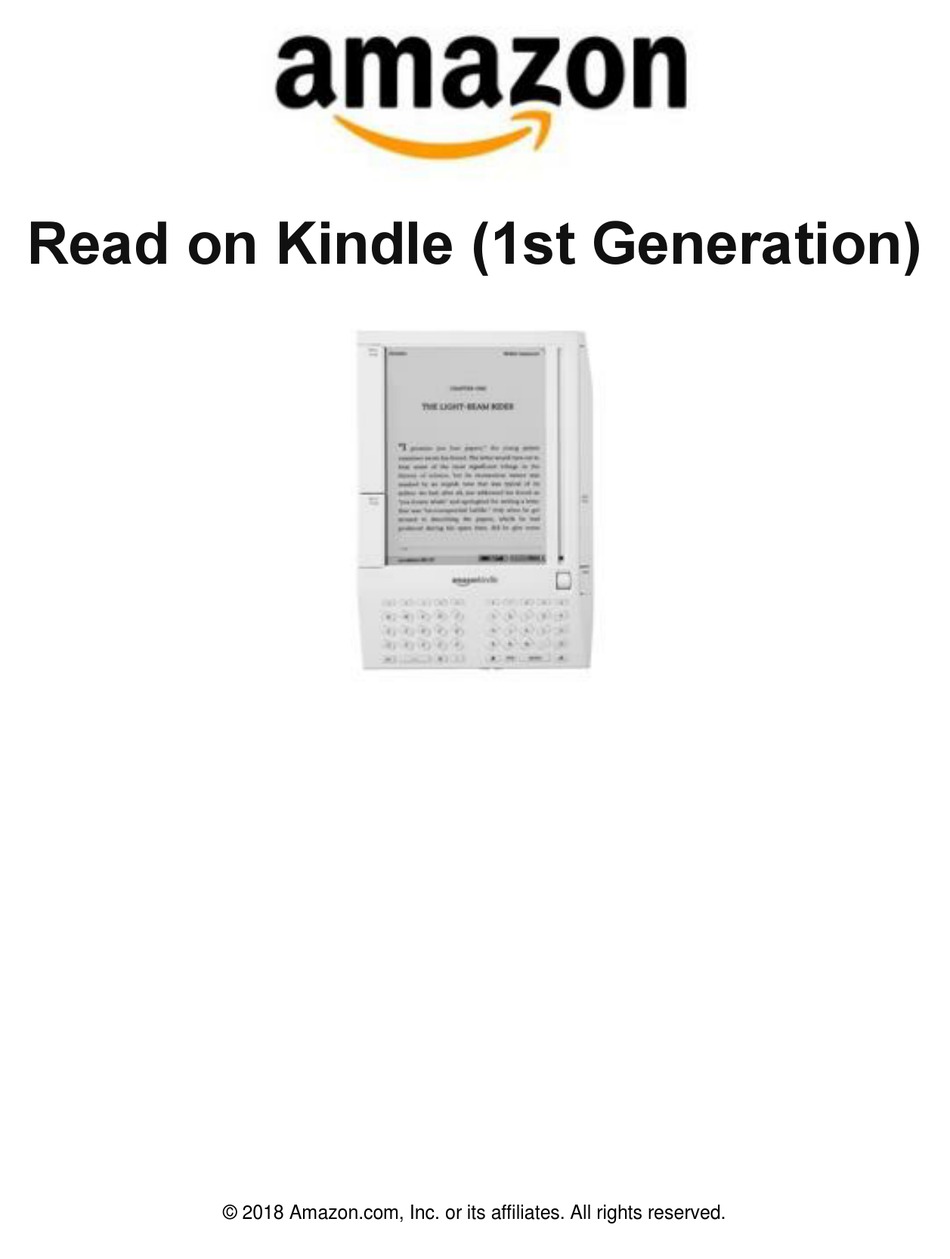 AMAZON READ ON KINDLE (1ST GENERATION) QUICK START MANUAL Pdf Download