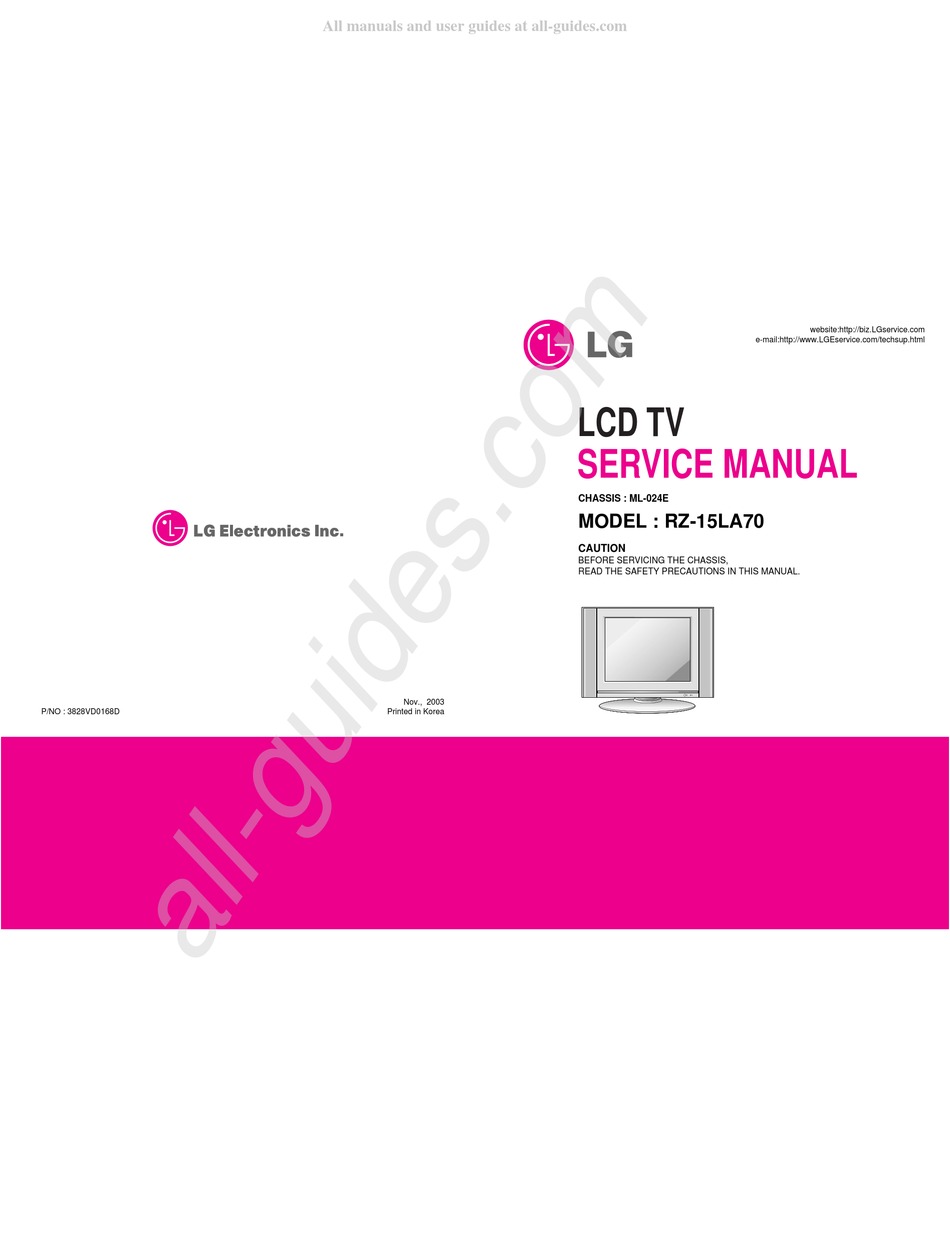 LG RZ-15LA70 SERVICE MANUAL Pdf Download | ManualsLib