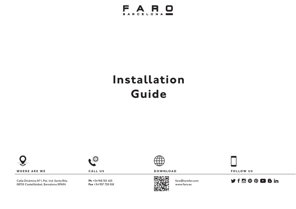 FARO BARCELONA COCOS 33548 INSTALLATION MANUAL Pdf Download ManualsLib