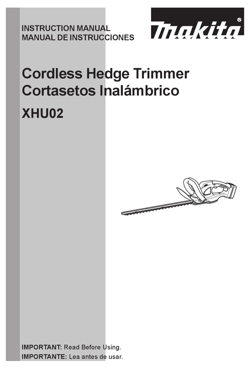 MAKITA XHU02 INSTRUCTION MANUAL Pdf Download ManualsLib