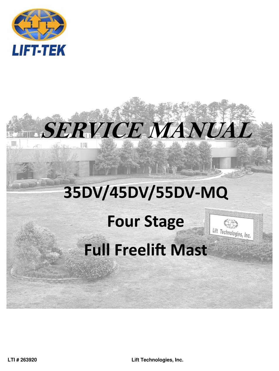 LIFT TEK 35DVMQ SERVICE MANUAL Pdf Download ManualsLib