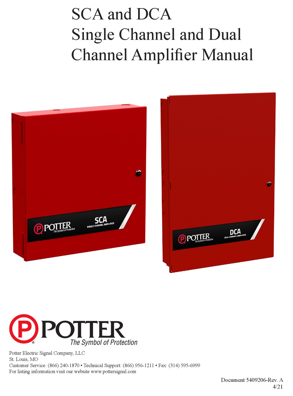 POTTER SCA MANUAL Pdf Download ManualsLib