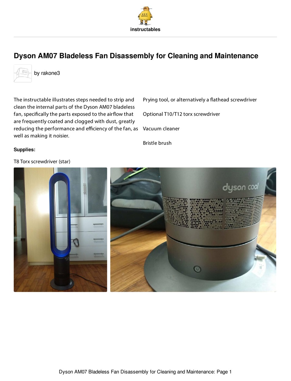 DYSON AM07 DISSAMBLY INSTRUCTION Pdf Download ManualsLib
